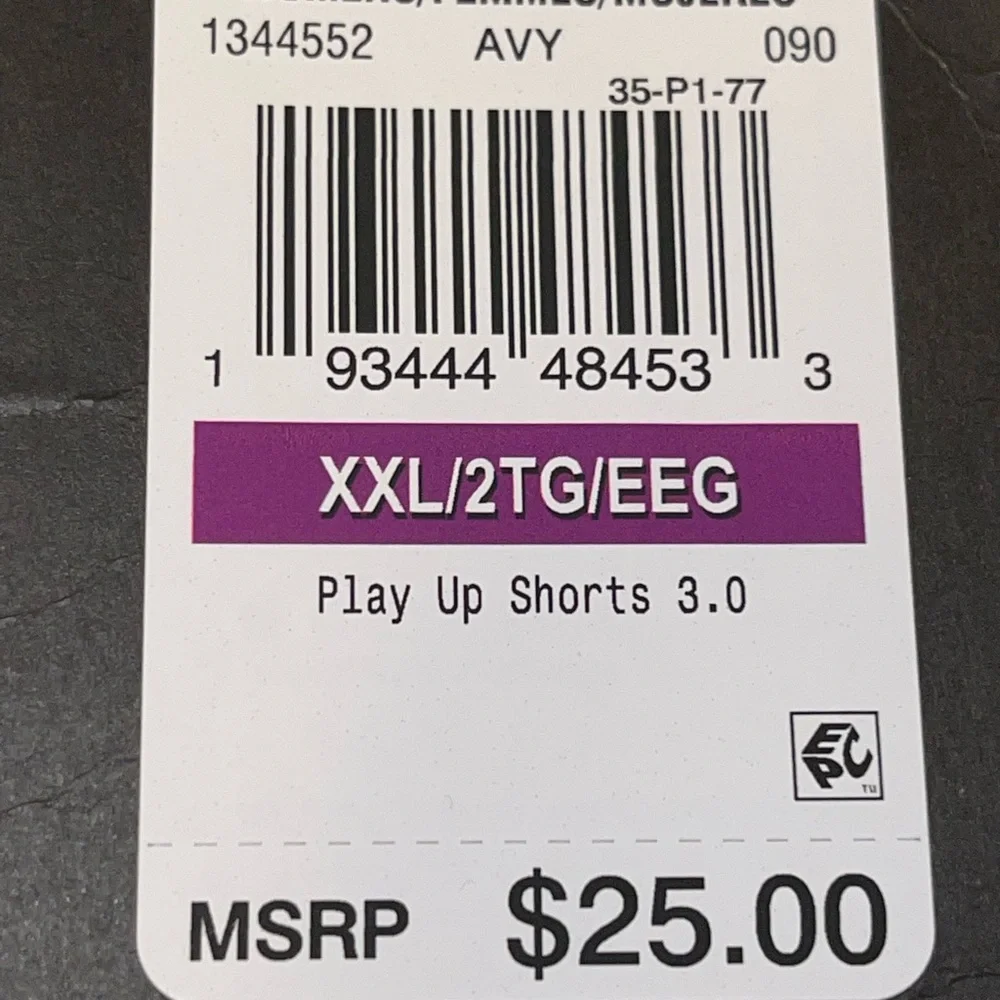 Women's UA Play Up Shorts 3.0 Twist XXL plus size NWT gray and black - Picture 10 of 13